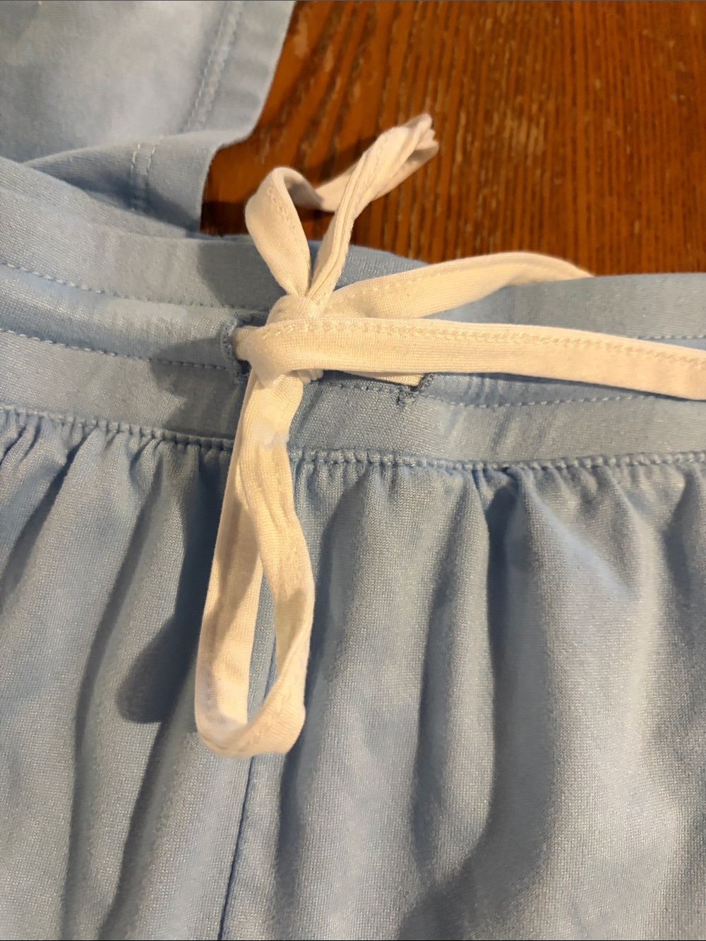 Gap Light Blue Short Sleeve PJ Set with White Piping, Large - Picture 13 of 16